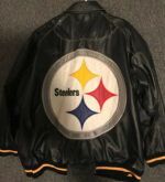NFL Black Pittsburgh Steelers Leather Jacket