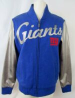 NFL Blue Silver New York Giants Varsity Jacket