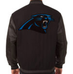NFL Carolina Panthers Black Varsity Jacket