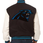 NFL Carolina Panthers Brown And White Varsity Jacket