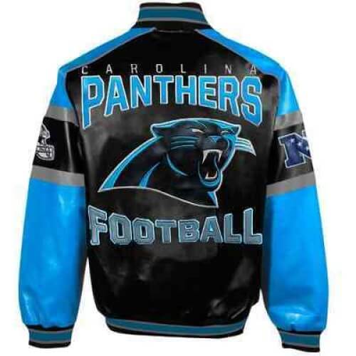 Carolina Panthers Logo NFL Leather Jacket For Men And Women - Freedomdesign