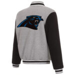 NFL Carolina Panthers Gray And Black Wool Jacket