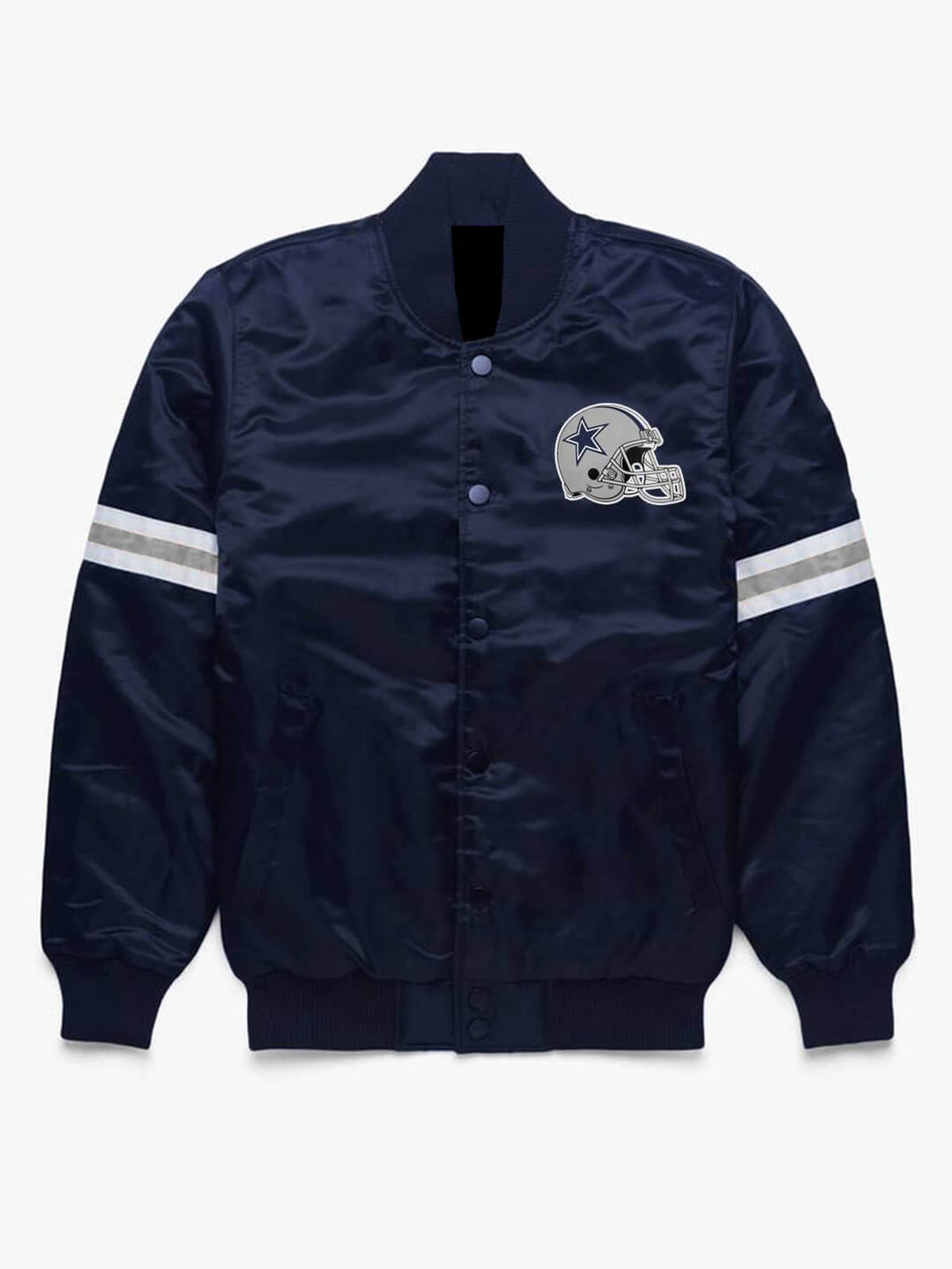 AS-IS* RETRO NFL DALLAS COWBOYS SATIN BUTTON UP JACKET