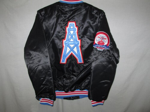 Maker of Jacket Satin Jackets Vintage NFL Houston Oilers Football