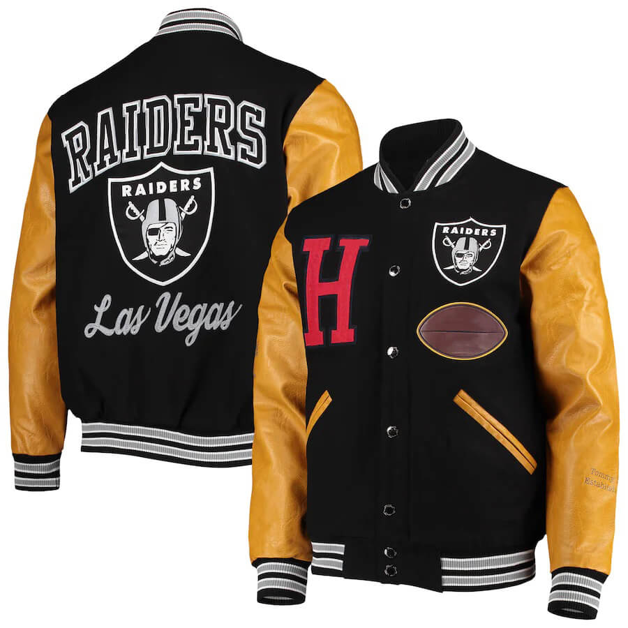 Black Varsity Ovo Las Vegas Raiders Jacket - Jackets Juncton