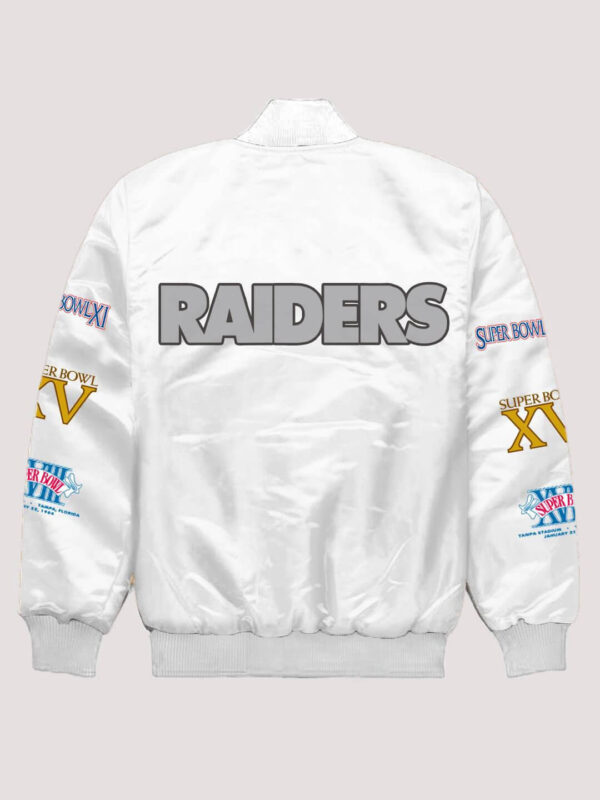 Las Vegas Raiders Windbreaker with 2 Pockets - White White / Large