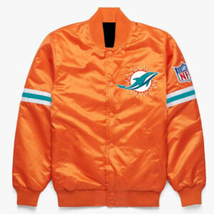 Miami Dolphins Leather Jacket Thermal Plush V46 - EvaPurses