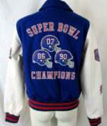 NFL, Jackets & Coats, Vintage Newyork Giants 3 Time Super Bowl Champions Varsity  Jacket Size Xxl