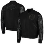 NFL Team Pittsburgh Steelers Black Varsity Jacket