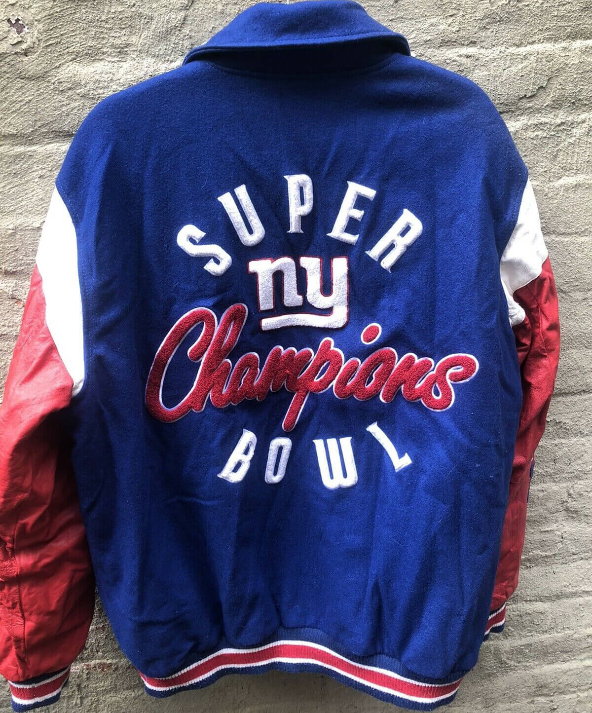 New York Giants Super Bowl Champions Varsity Jacket - Maker of Jacket