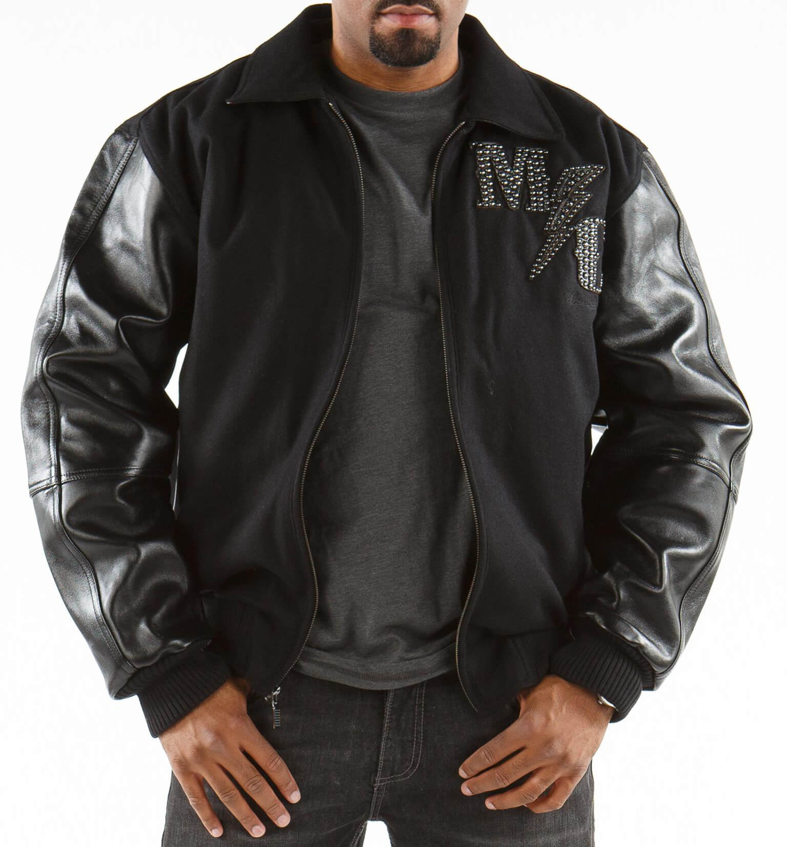 Satin Black and Blue Jacksonville Jaguars Jacket - Jackets Masters