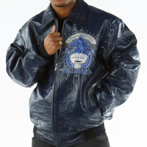 Varsity Bomber Navy Blue San Diego Padres Leather Jacket - Jackets Masters