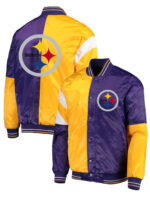 Pittsburgh Steelers Tricolor Satin Jacket