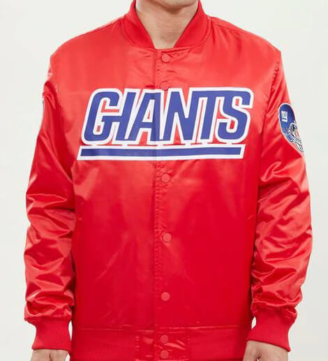 Vintage NY Giants Football Leather Jacket - Maker of Jacket