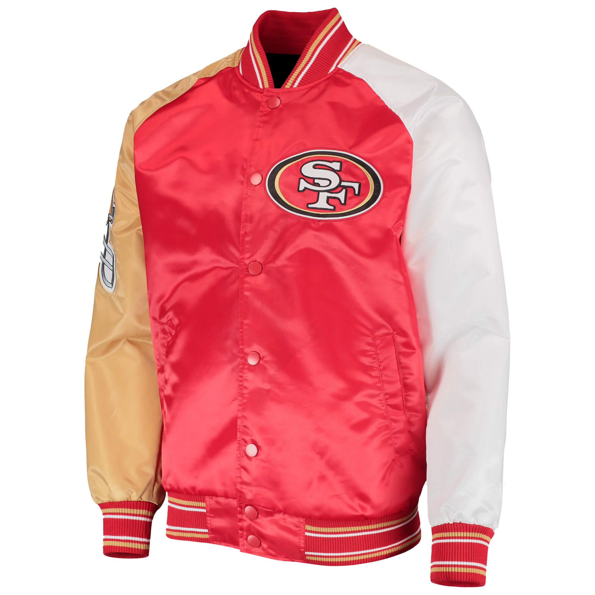 SF 49ers Red And Cream Varsity Jacket - Celebrity Jackets