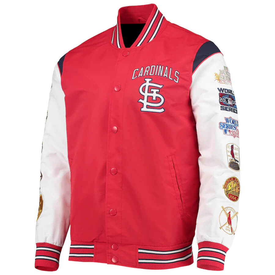 Maker of Jacket Sports Leagues Jackets MLB St. Louis Cardinals World Series Champion Satin