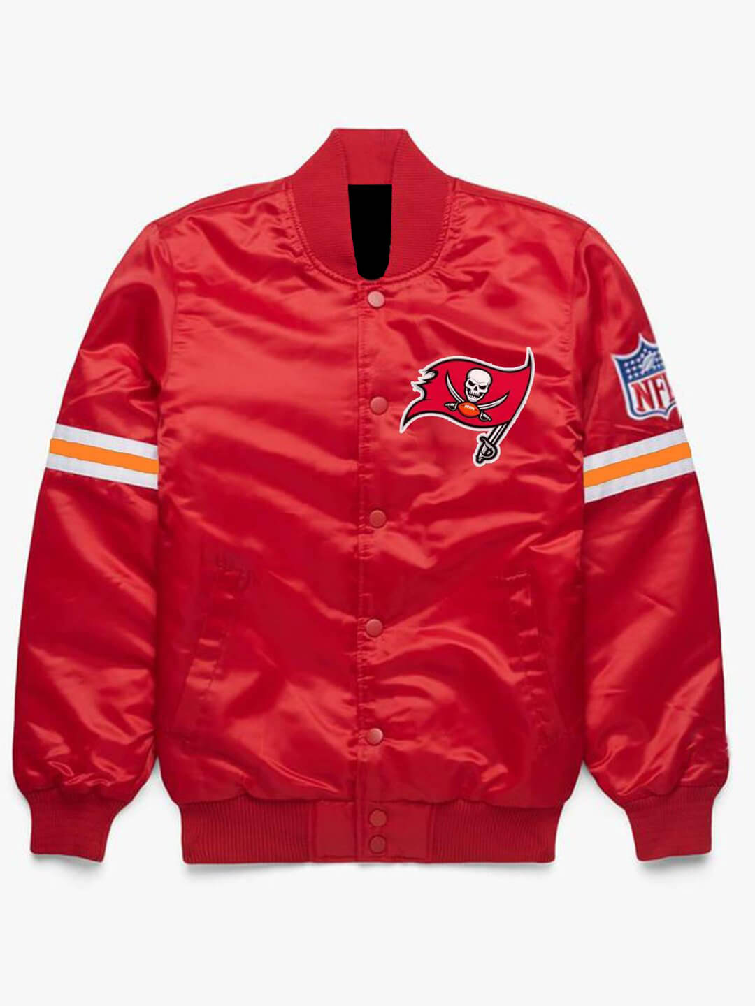 Maker of Jacket Sports Leagues Jackets NFL Red Satin Tampa Bay Buccaneers