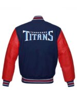 NFL Tennessee Titans Varsity Jacket With Back Patch 