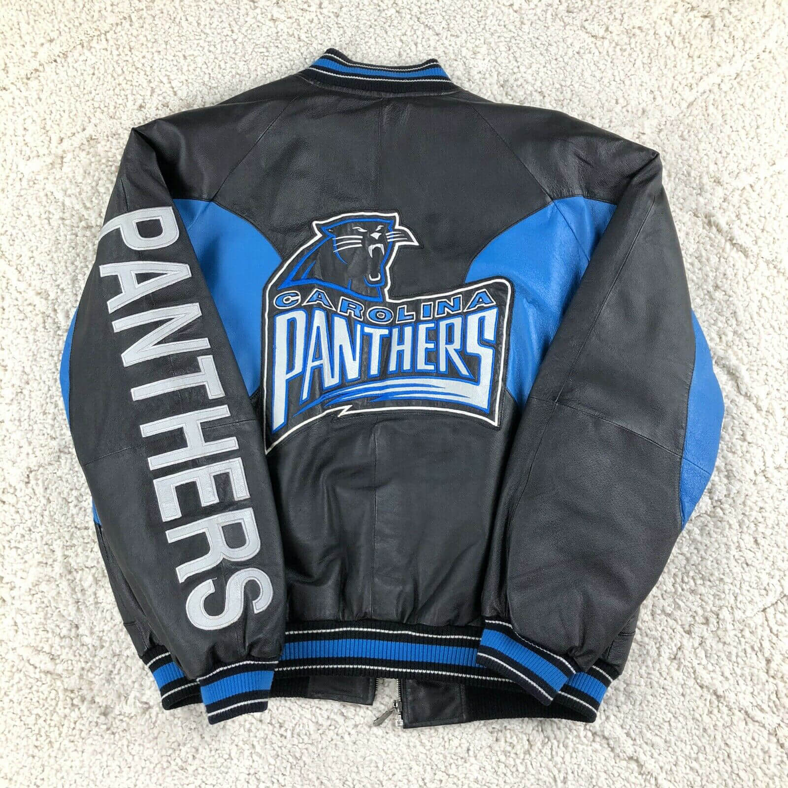 Maker of Jacket NFL Carolina Panthers Vintage Leather