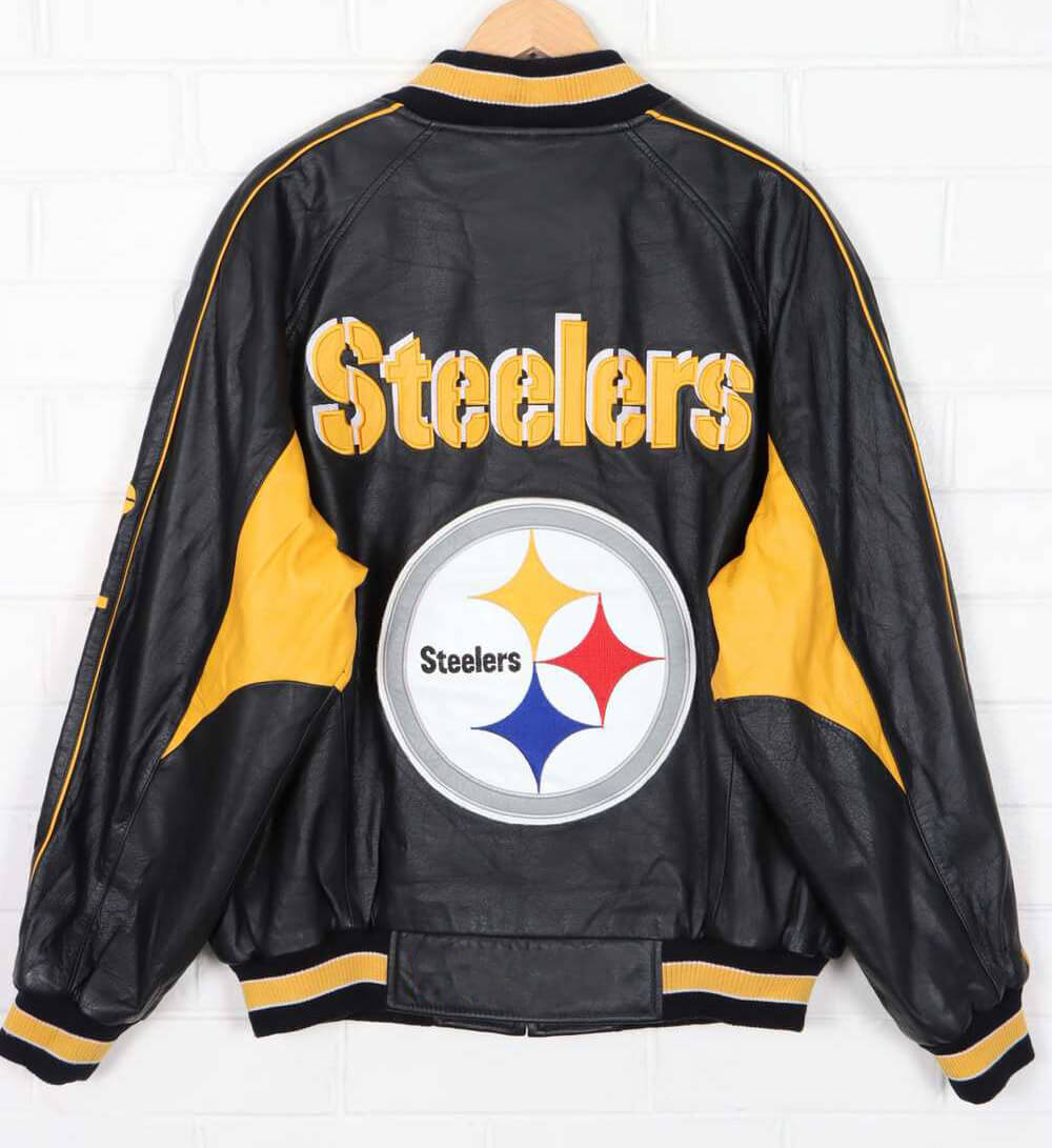 NFL Pittsburgh Steelers leather jacket,Cheap football coats,USA