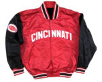 Vintage MLB Black Red Cincinnati Reds Satin Jacket