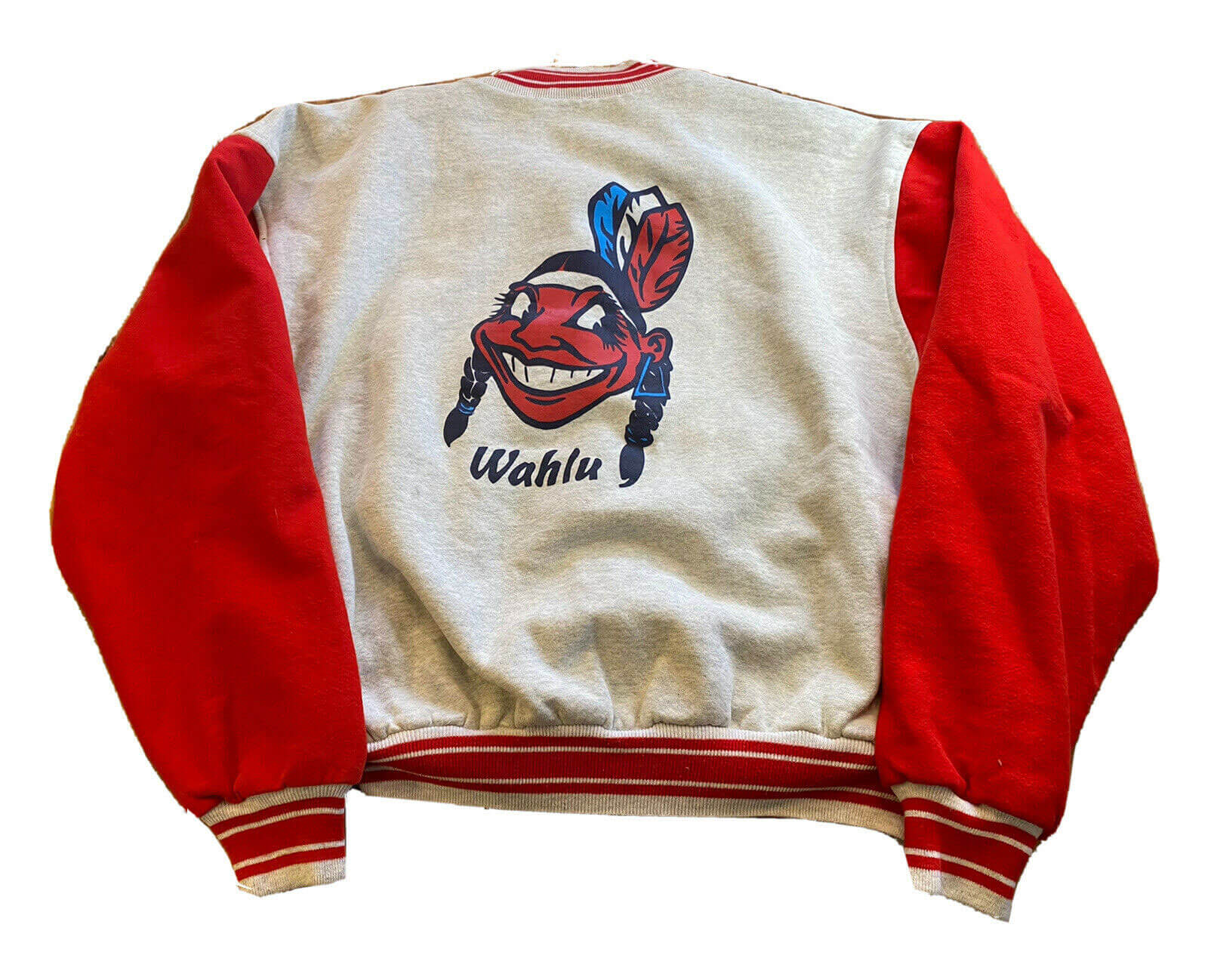 Maker of Jacket Varsity Jackets Vintage MLB Cleveland Indians Baseball