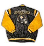 Vintage Pittsburgh Steelers NFL Faux Leather Mens XL Jacket Football #NFL  #PittsburghSteelers