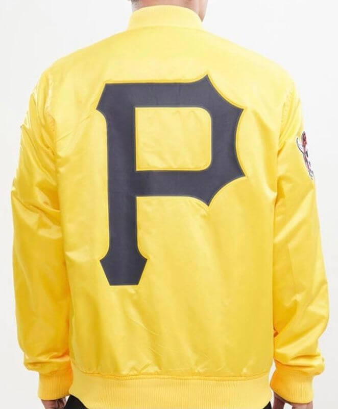 PITTSBURGH PIRATES RETRO CLASSIC RIB WOOL VARSITY JACKET (BLACK/YELLOW)