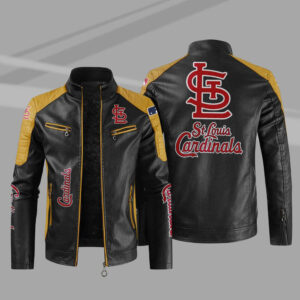 Vgt JH St.Louis Cardinals wool Jacket leather sleeve Reversible Men Size 2XL