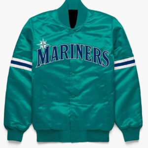 Navy Starter Seattle Mariners The Captain II Satin Jacket - Maker