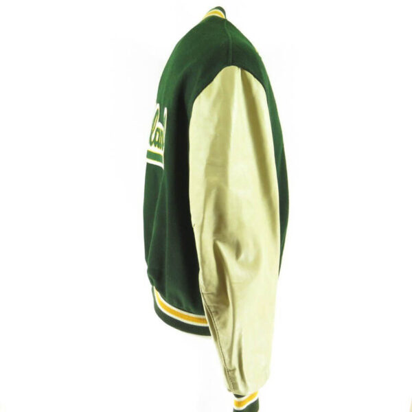 Oakland Athletics Cream Varsity Jacket - MLB Varsity Jacket - Clubs Varsity, S