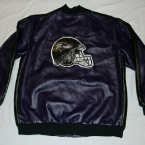 NFL Baltimore Ravens Purple And Black Leather Jacket