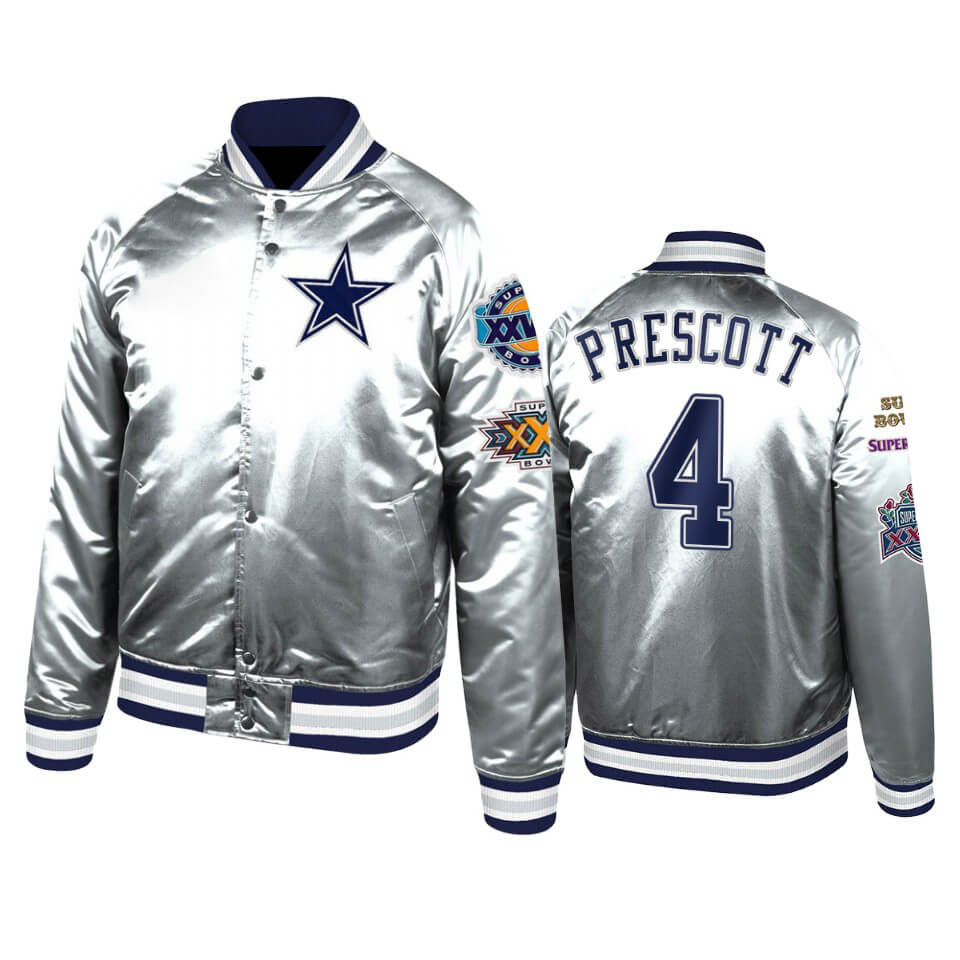 Dak Prescott stitched jersey Dallas Cowboys silver Brand New with