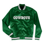 NFL, Jackets & Coats, Nfl Team Apparel Womens Dallas Cowboys Rhinestone  White Satin Jacket