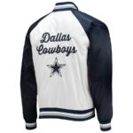 NFL White And Navy Blue Dallas Cowboys Satin Jacket