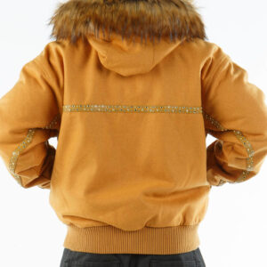 Pelle Pelle Caramel Supreme Club Hood Wool Leather Jacket