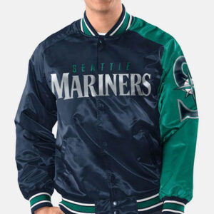 Vintage Seattle Mariners Diamond Satin Jacket - Maker of Jacket