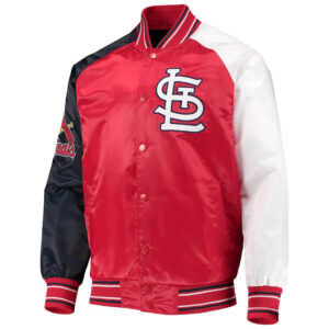 Satin Starter Midfield St. Louis Cardinals Red Jacket - Jacket Makers