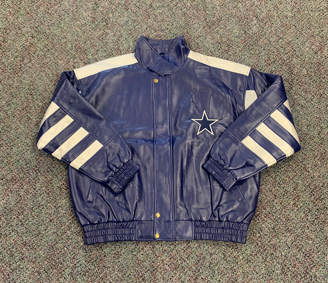 Maker of Jacket NFL Dallas Cowboys Vintage Football Leather