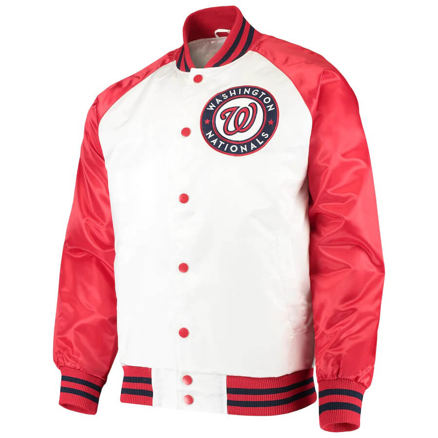 Washington Nationals Reliever Red/Navy Satin Jacket