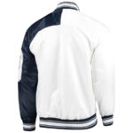 White Navy NFL Team Dallas Cowboys Satin Jacket