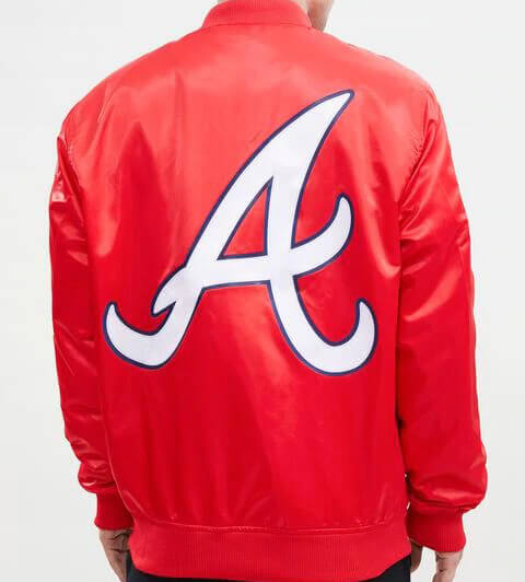 Maker of Jacket MLB Atlanta Braves Orange Satin