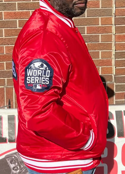 Atlanta Braves World Series Champions Red Satin Jacket - Maker of Jacket