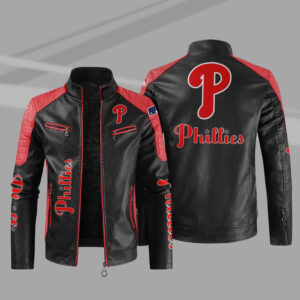 Celebs Leather Jackets Mens Philadelphia Phillies Maroon Sweatshirt