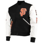 Black White MLB San Francisco Giants Varsity Jacket
