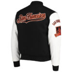 Black White MLB San Francisco Giants Varsity Jacket