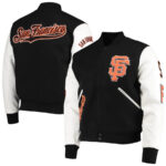 Black White MLB San Francisco Giants Varsity Jacket