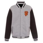 Gray Black MLB San Francisco Giants Wool Jacket