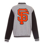 Gray/Black Youth San Francisco Giants Poly Twill Jacket