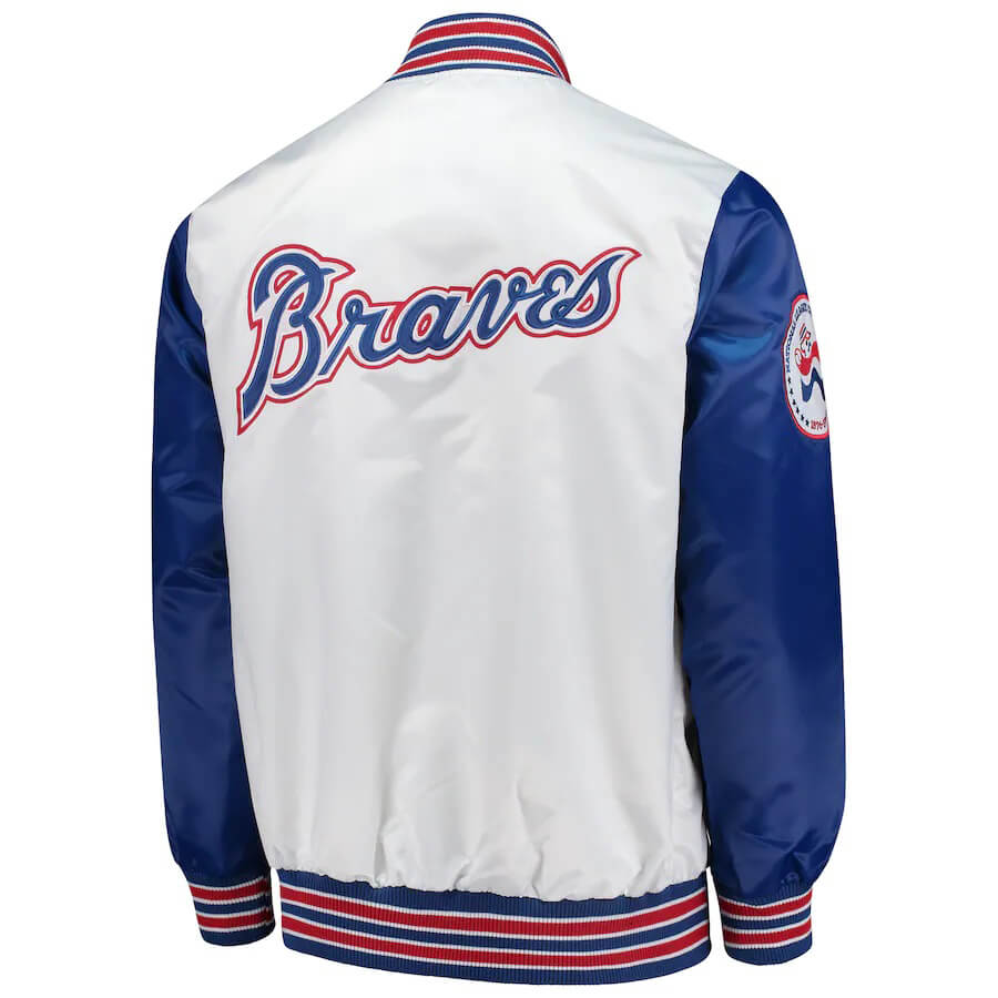MLB Atlanta Braves Light Blue Satin Jacket - Maker of Jacket